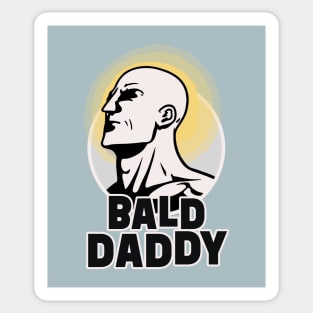 Bald Daddy || Bald Man Illustration Sticker